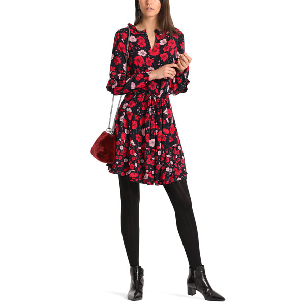 Flirty flounce dress with floral print