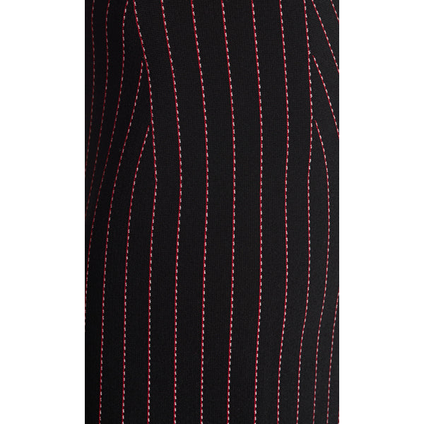 Knitted dress with contrast stripes
