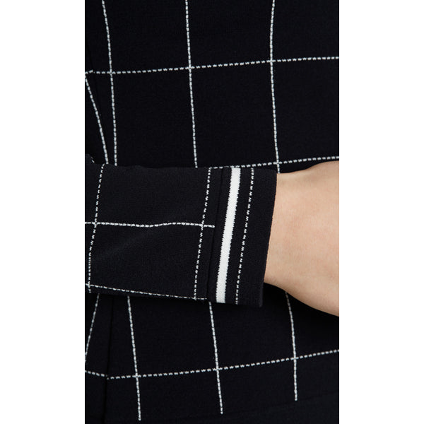 Checked knitted jacket