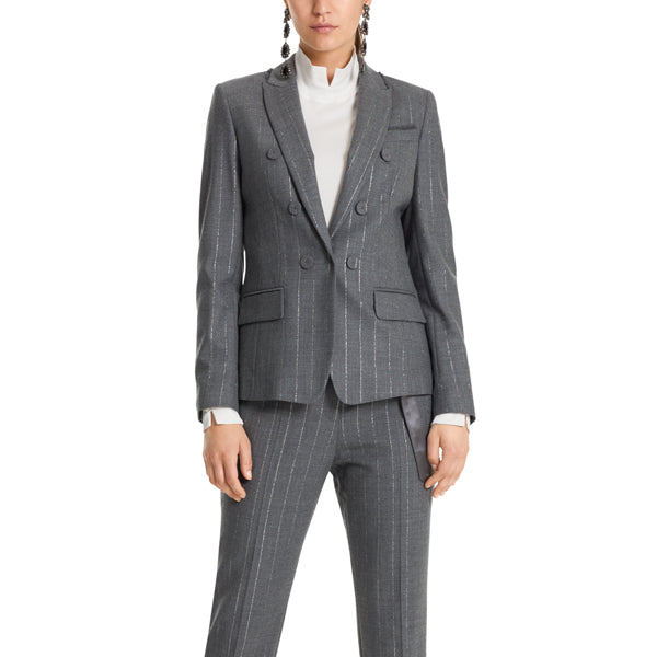 Blazer with lurex stripes