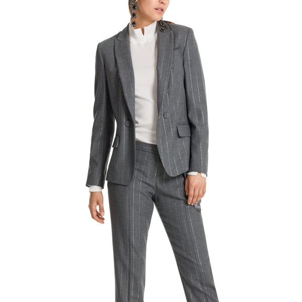 Blazer with lurex stripes