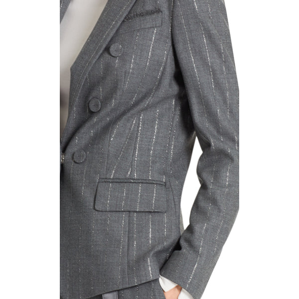 Blazer with lurex stripes
