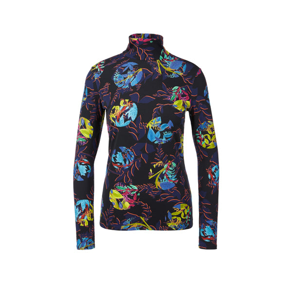 Printed turtleneck top