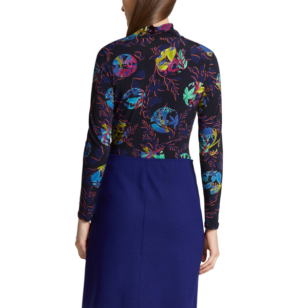 Printed turtleneck top