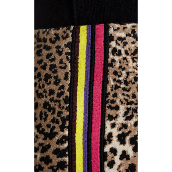 Jacquard skirt with leopard pattern