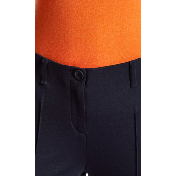 Cropped pants in stretch viscose