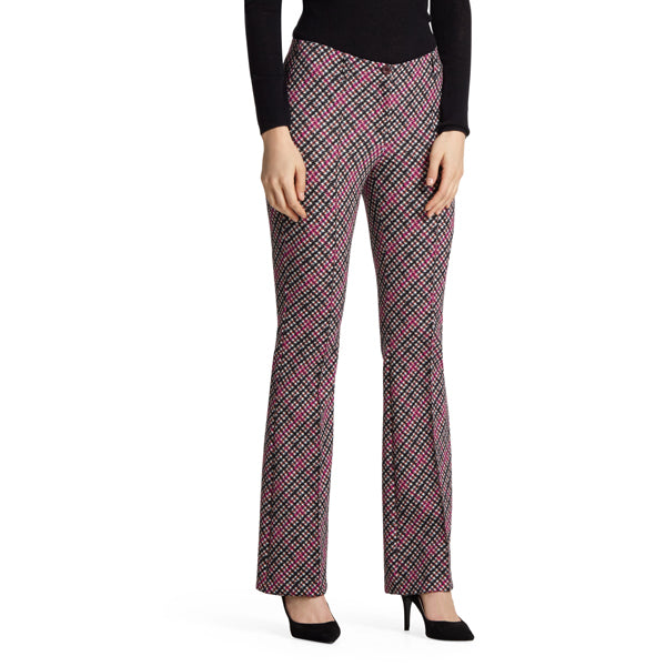 Checkered pants in neoprene