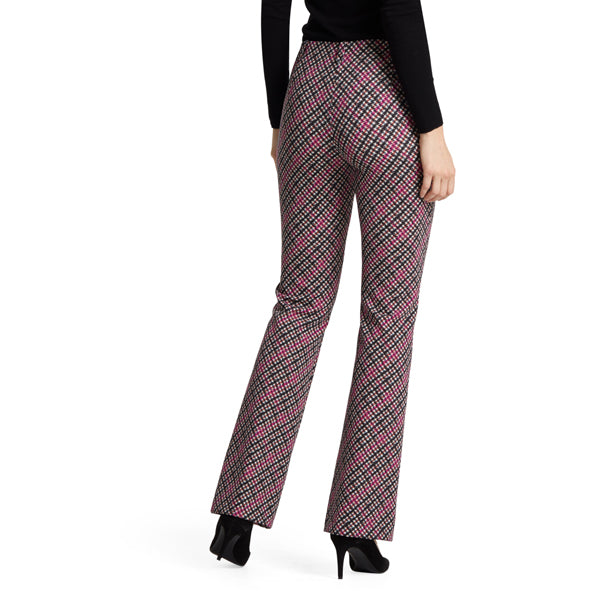 Checkered pants in neoprene