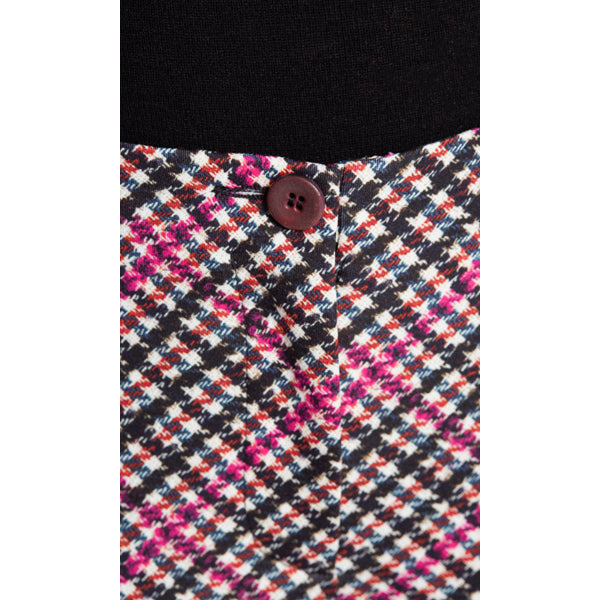 Checkered pants in neoprene
