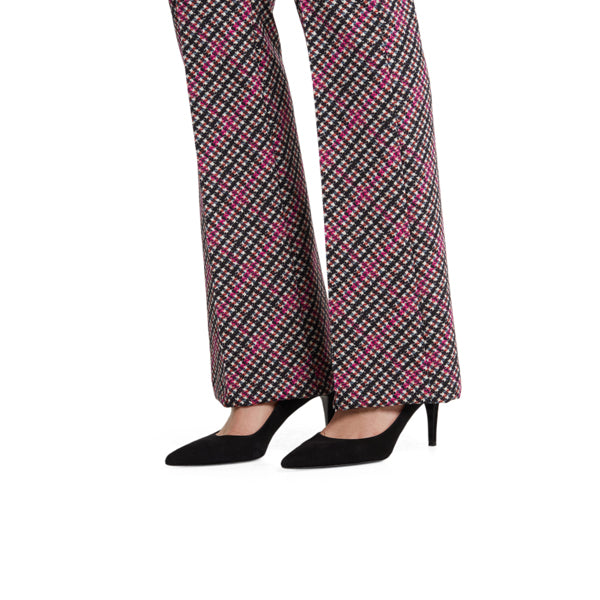 Checkered pants in neoprene