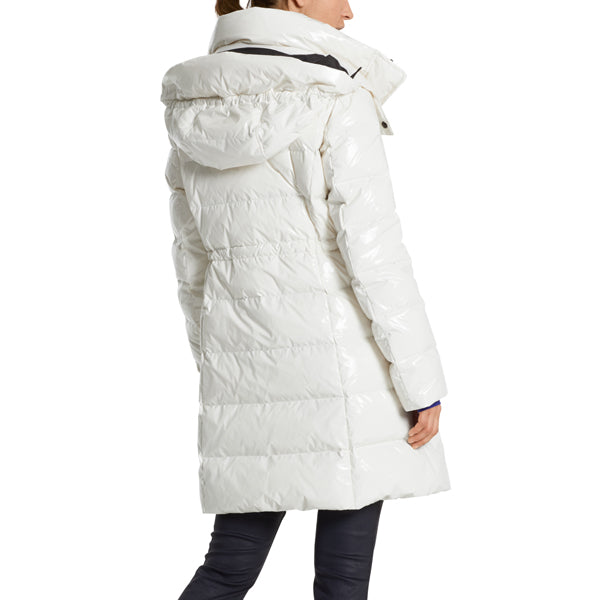 Glossy patent leather coat