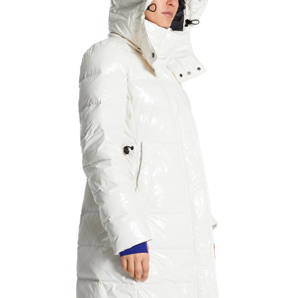Glossy patent leather coat
