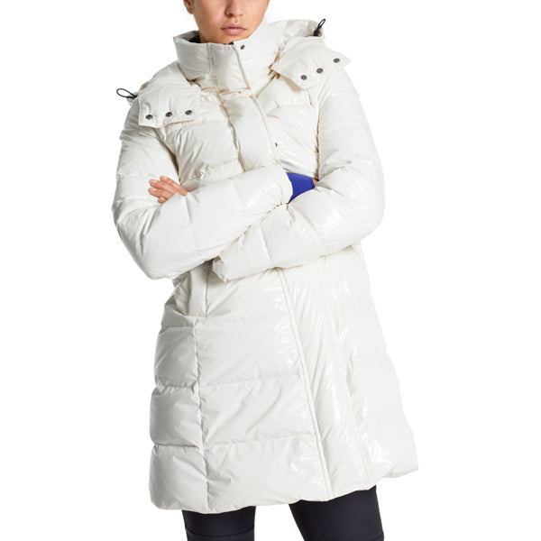 Glossy patent leather coat