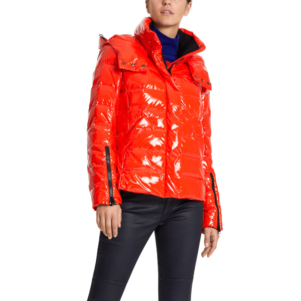 Glossy patent leather jacket