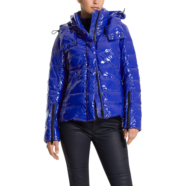 Glossy patent leather jacket