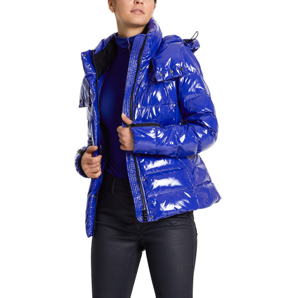 Glossy patent leather jacket