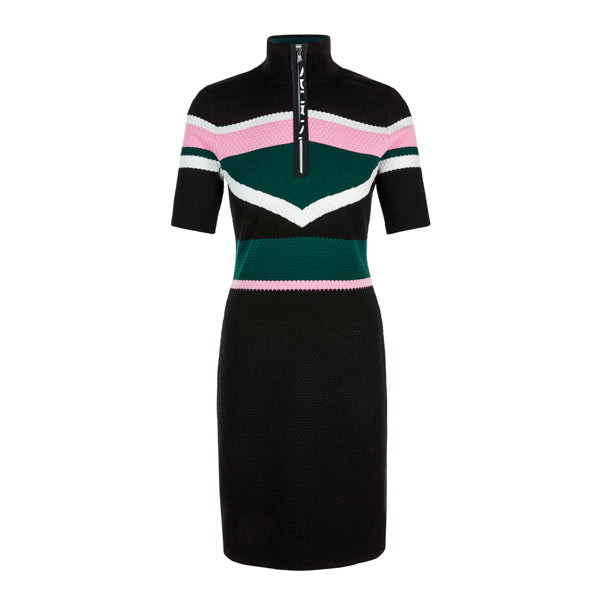 Dress with intarsia