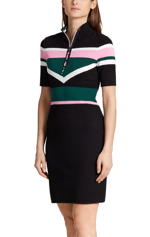 Dress with intarsia