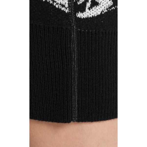 Knitted dress with slogans
