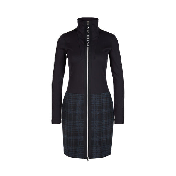 Sporty dress with jacquard pattern