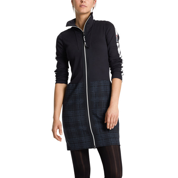 Sporty dress with jacquard pattern