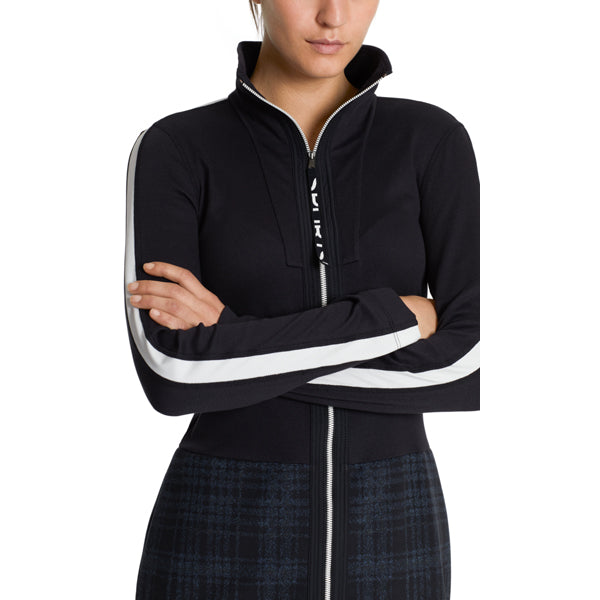 Sporty dress with jacquard pattern