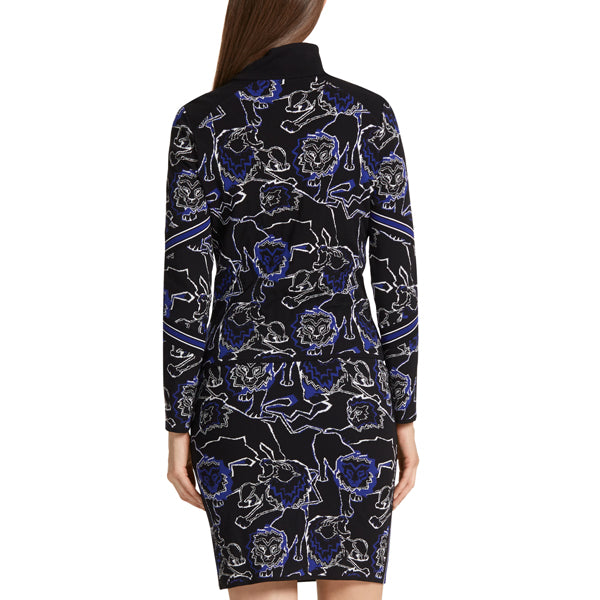 Jacquard jacket with lions