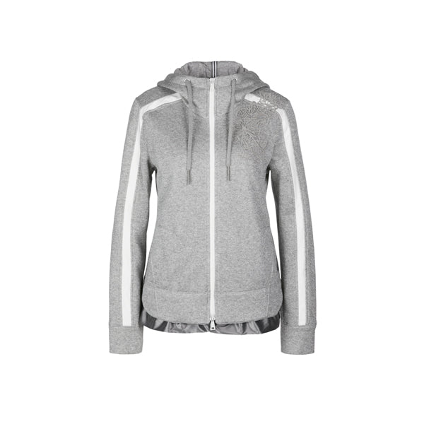 Lurex knitted jacket with hood