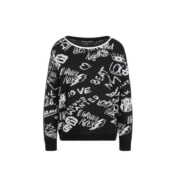 Sweater with slogans