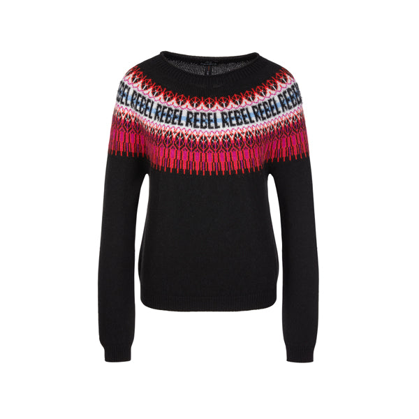Sweater with ethnic pattern
