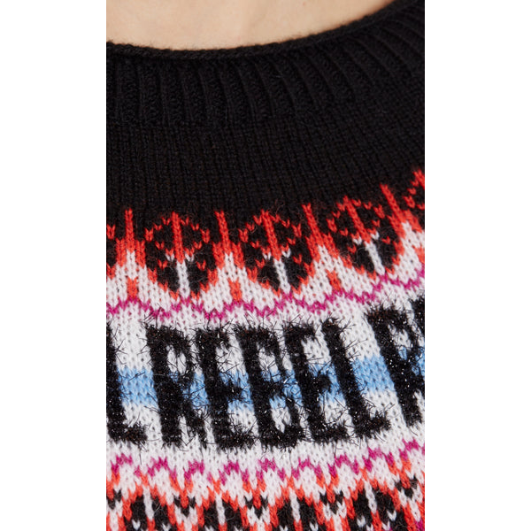 Sweater with ethnic pattern