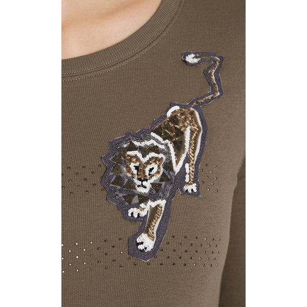 T-shirt with sequins and applique