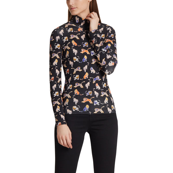 Ribbed top with lions