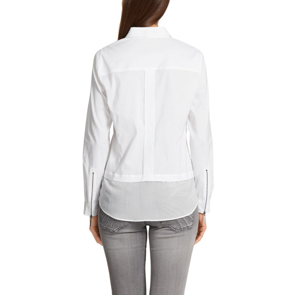 Blouse with silk