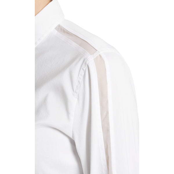 Blouse with silk