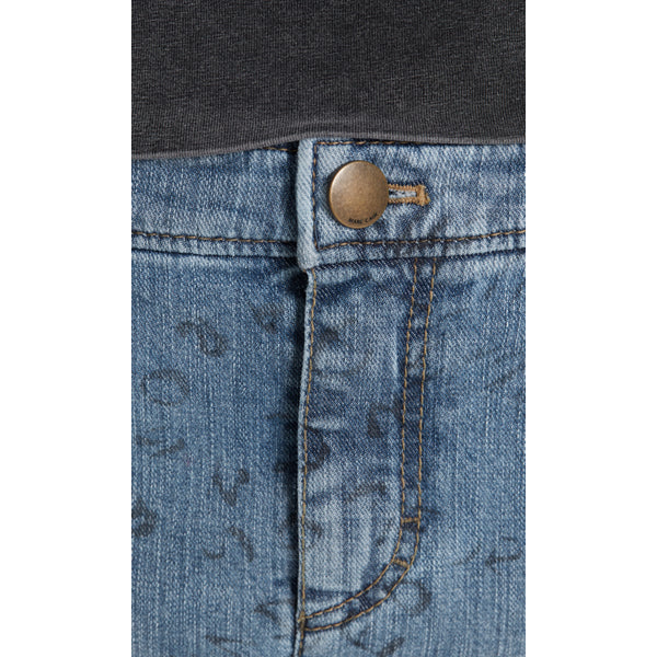 Skirt with applique and lettering
