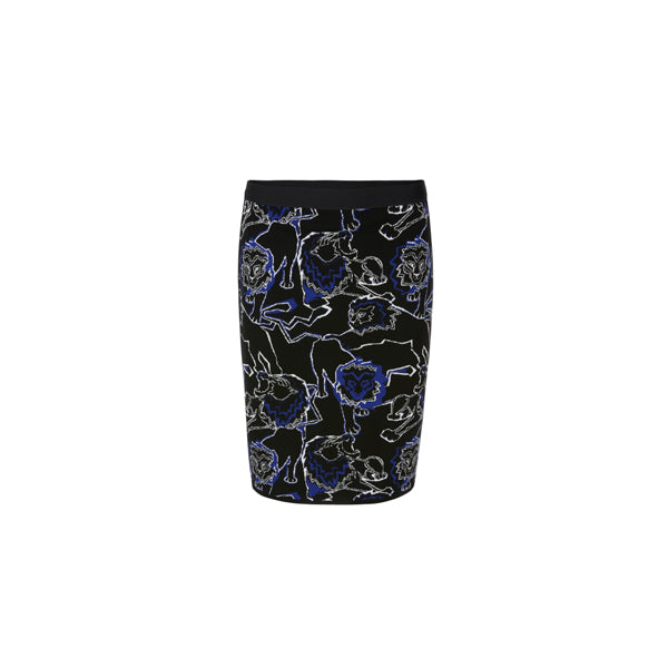 Jacquard skirt with lions
