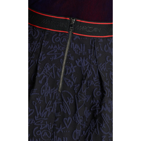 Jacquard skirt with fringes