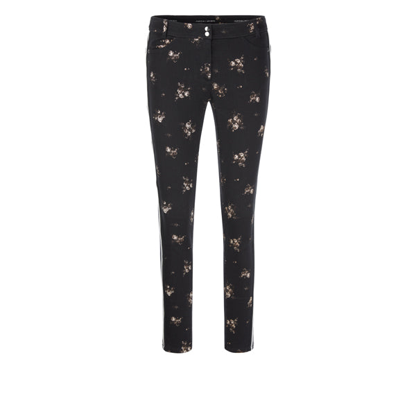 Jeans with gold jacquard