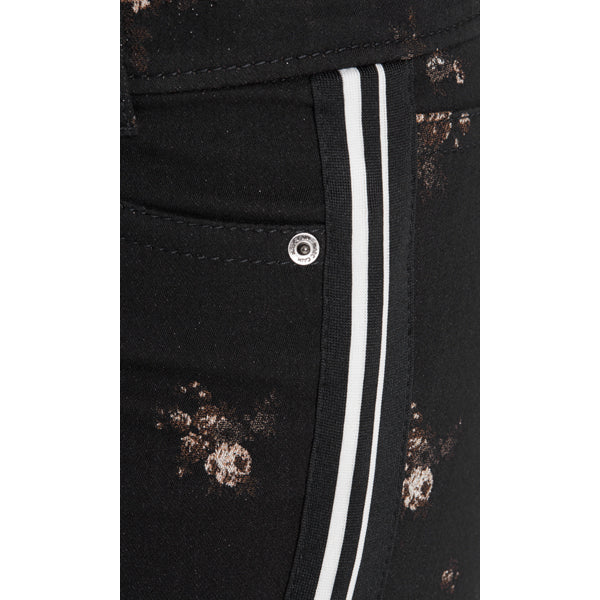 Jeans with gold jacquard