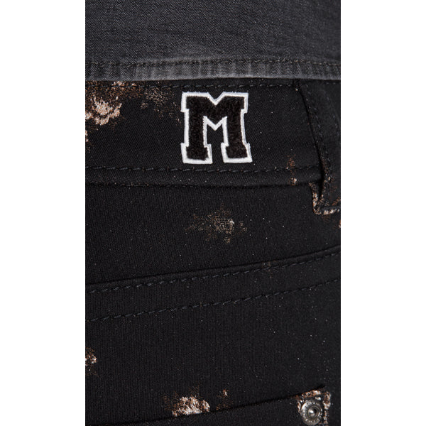 Jeans with gold jacquard