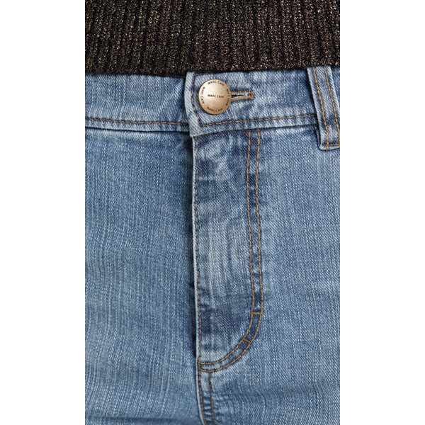 Jeans with lion appliqué