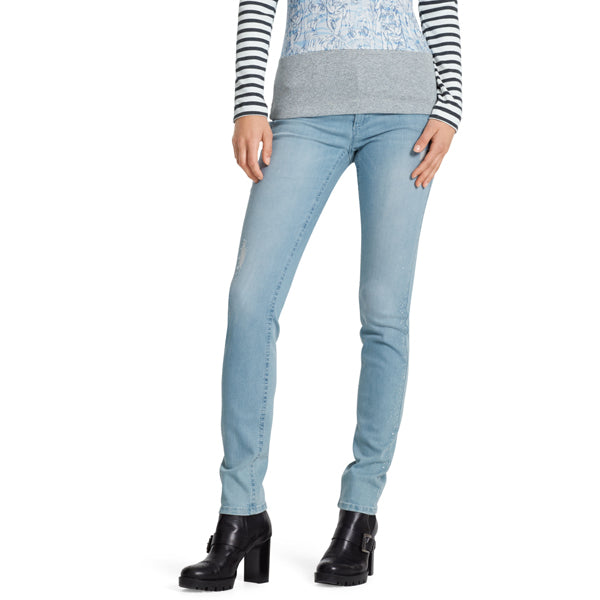 Drainpipe jeans with glittering studs