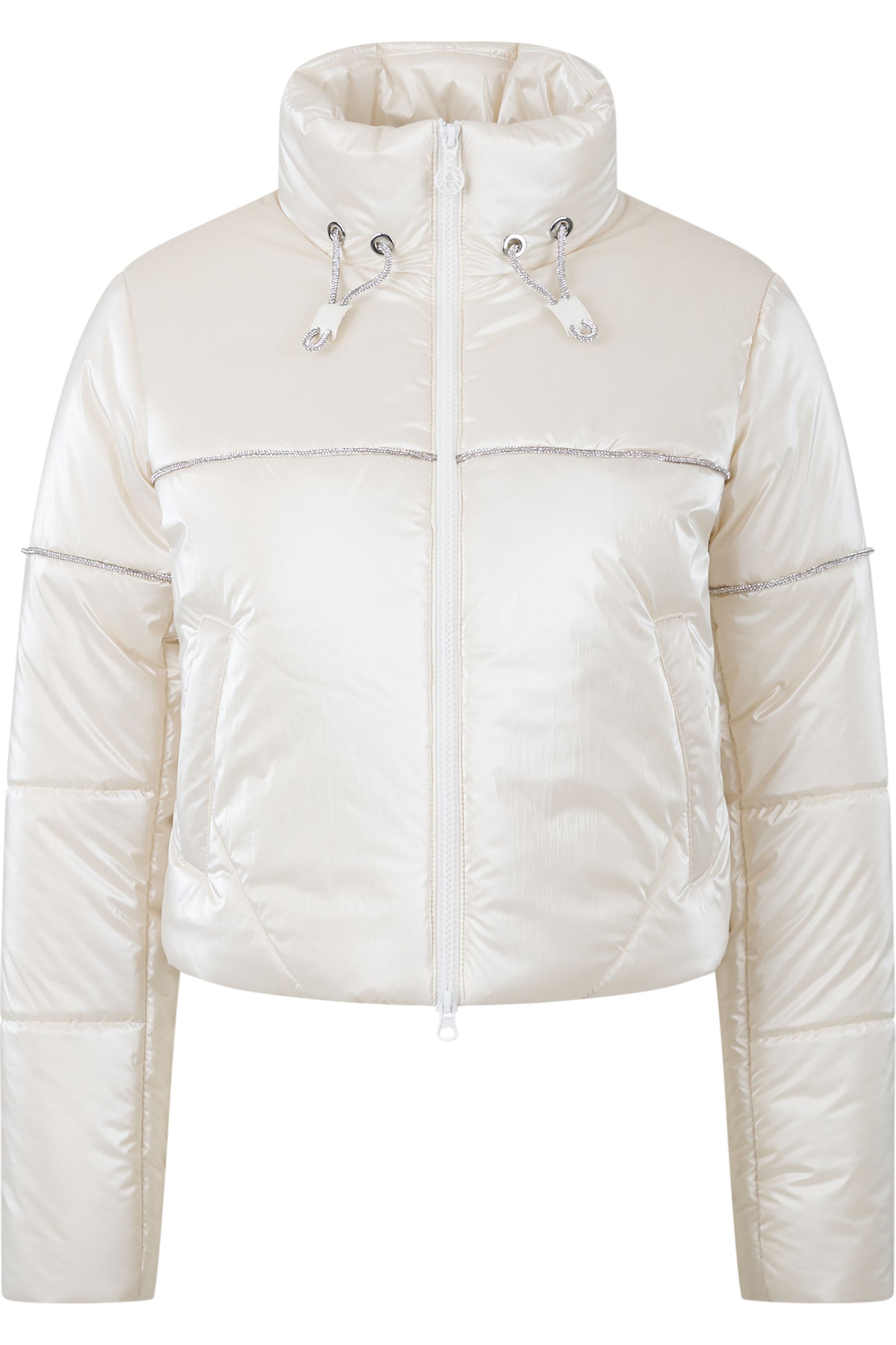Outdoor Jacket with Rhinestone Piping