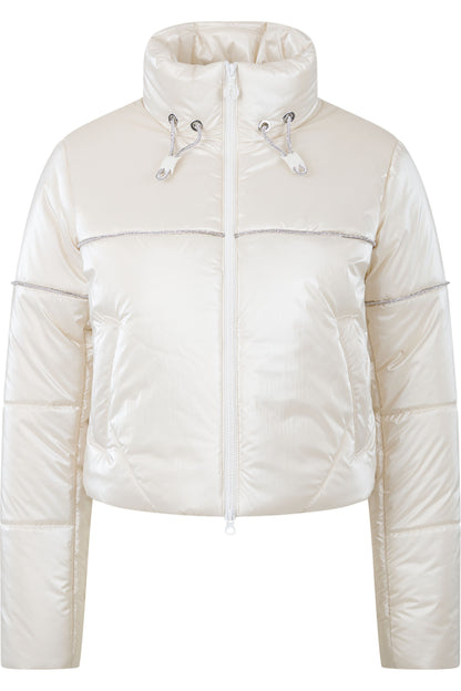 Outdoor Jacket with Rhinestone Piping