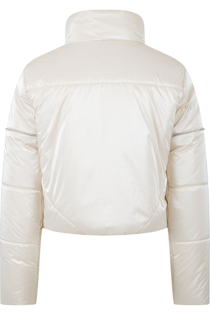 Outdoor Jacket with Rhinestone Piping