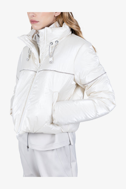 Outdoor Jacket with Rhinestone Piping