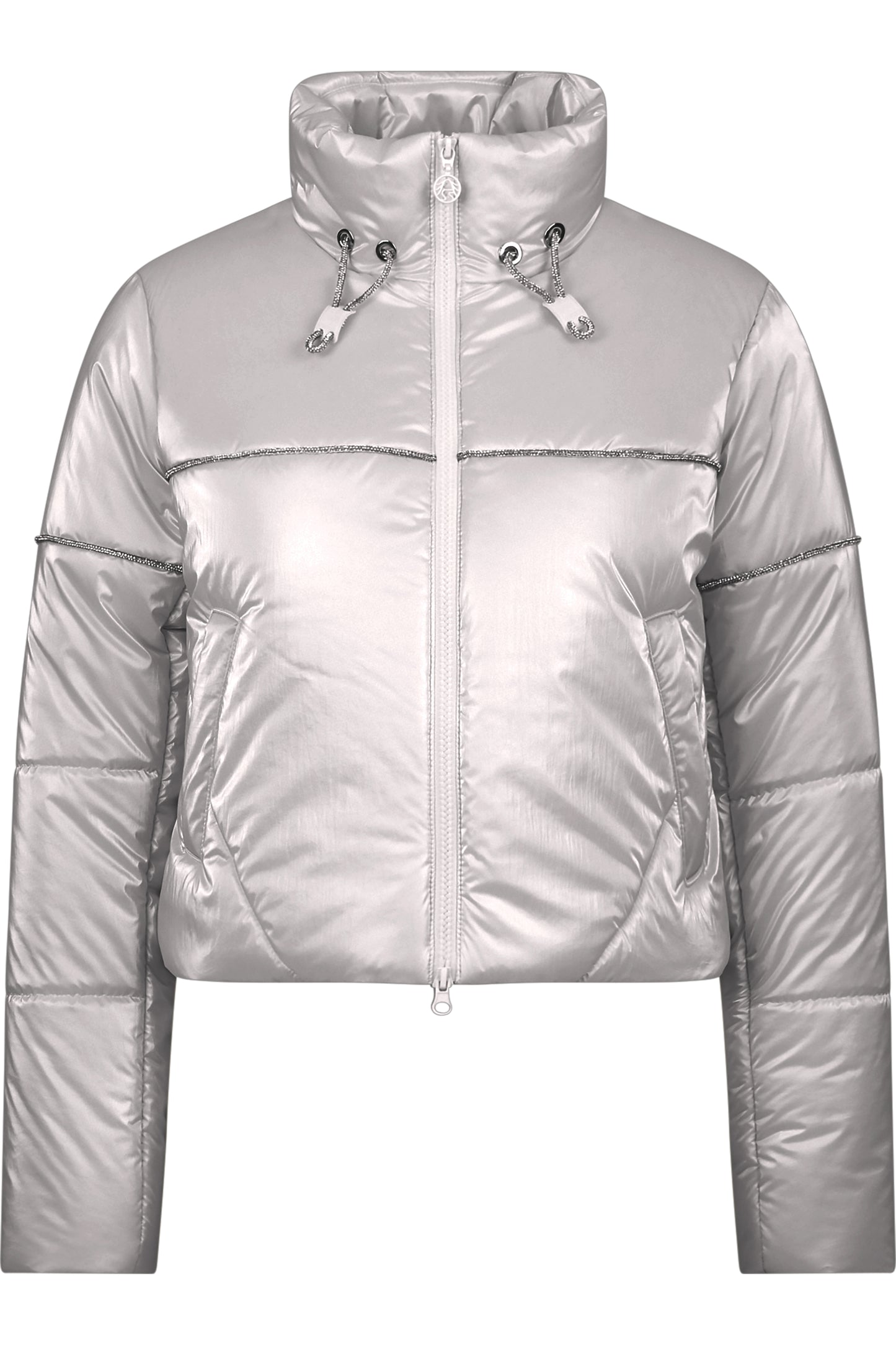 Outdoor Jacket with Rhinestone Piping