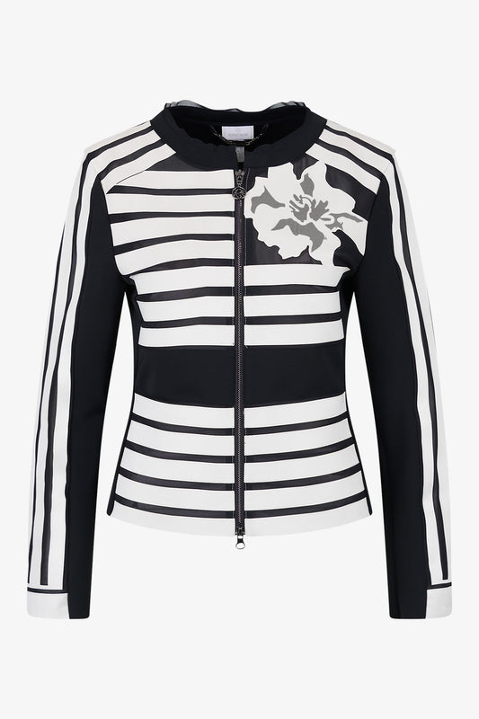 Jacket with Elaborate Suede Stripes
