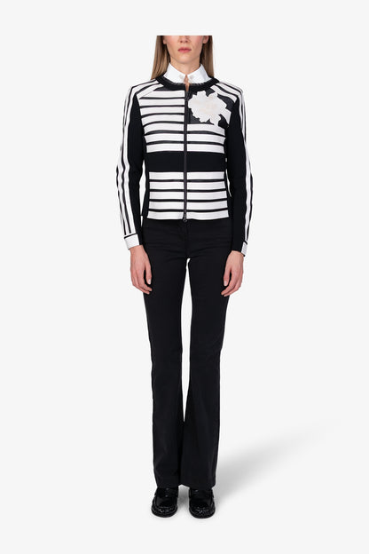 Jacket with Elaborate Suede Stripes
